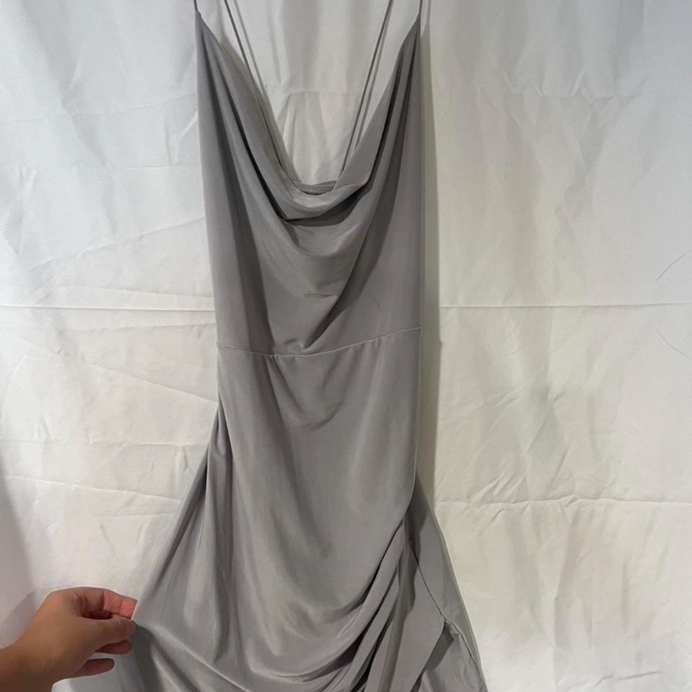 Windsor Sleek Silver Backless Dress